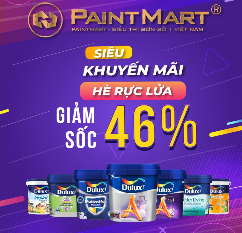 Khuyến mãi sơn Dulux, giảm đến 46%